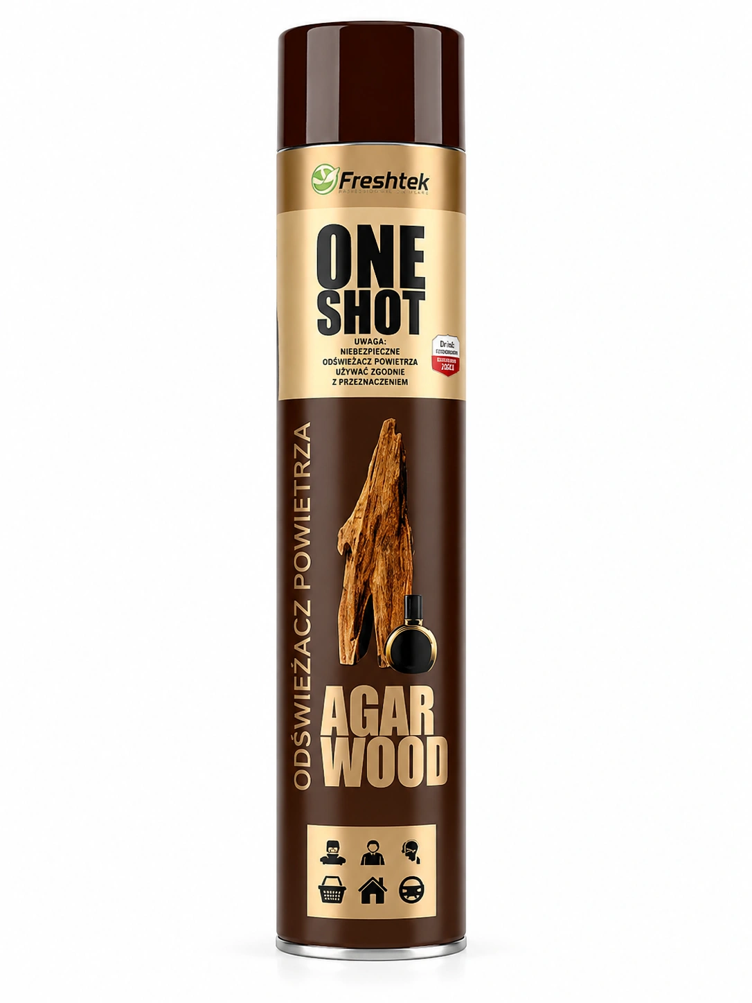 5906395398034-gaisa-atsvaidzinatajs FRESHTEK ONE SHOT AGAR WOOD gaisa atsvaidzinātājs 600 ml - Image 1