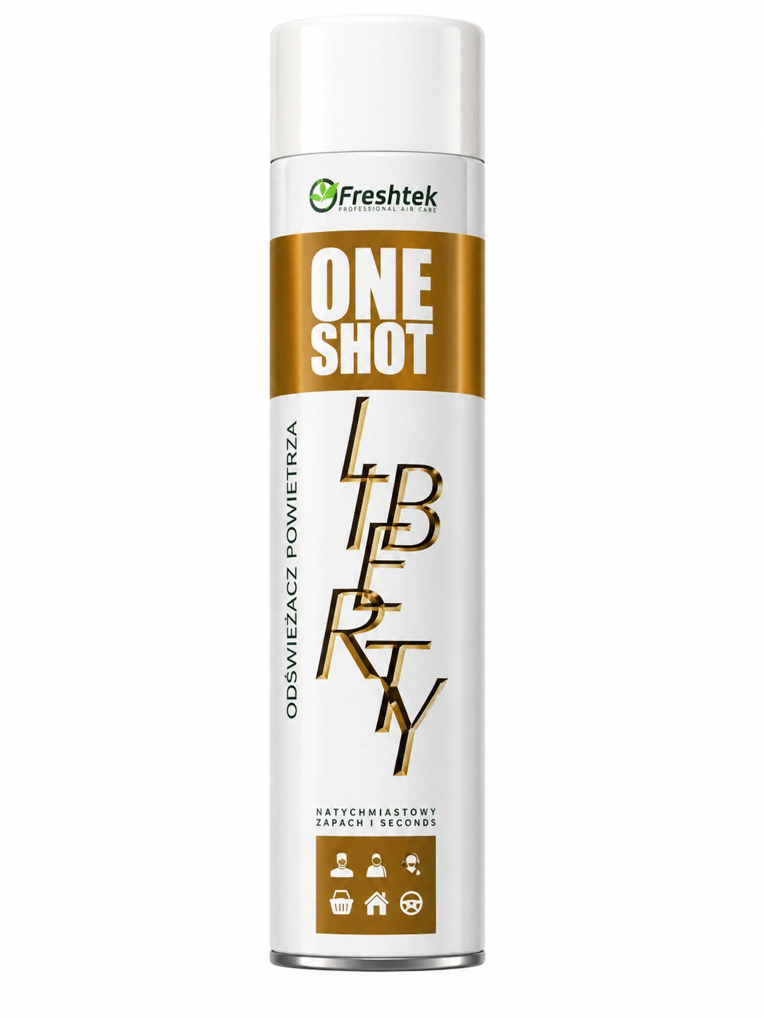 5906395398096-gaisa-atsvaidzinatajs FRESHTEK ONE SHOT “LIBERTY” gaisa atsvaidzinātājs 600 ml - Image 1