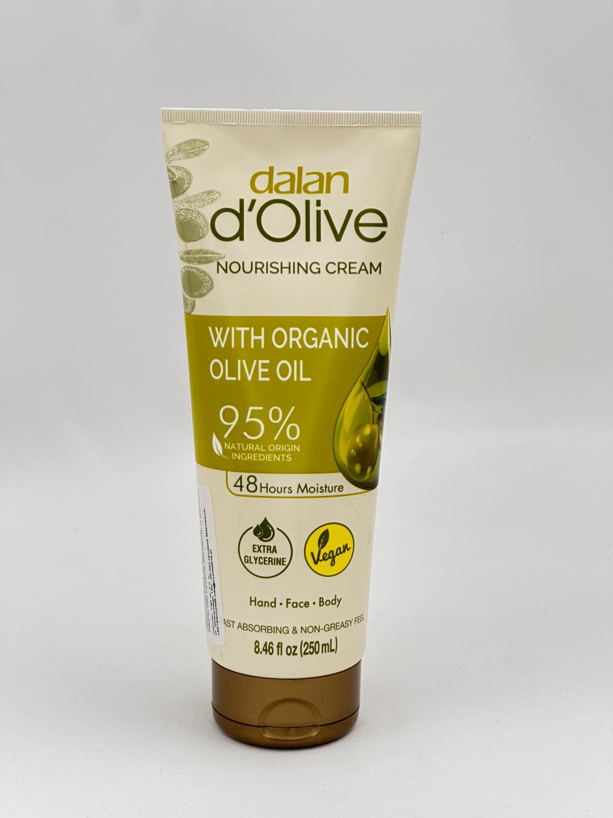 8690529009732-kermena-krems dalan d’Olive Nourishing Cream ar organisko olīveļļu 250 ml - Image 1