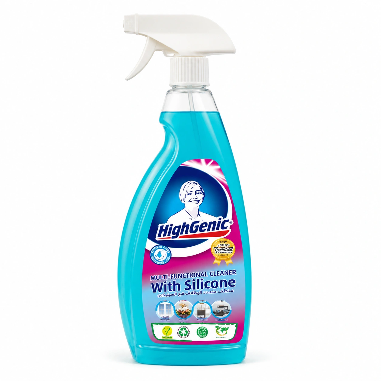 8699469130384 HighGenic Multi-Functional Cleaner With Silicone 750 ml - Image 1